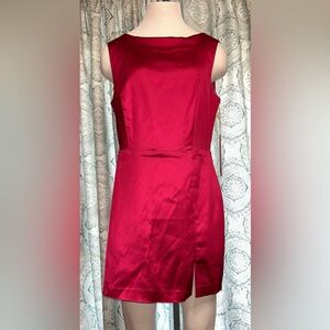 NWT House of Harlow 1960 Low Back Satin Mini Dress in Pink Size 12 [D-53]